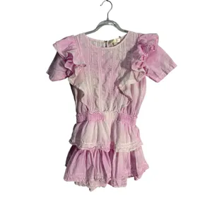 LoveShackFancy Natasha Heritage Mini Dress Pink Sz P (00)Fairy Whimsy Boho thumbnail 2