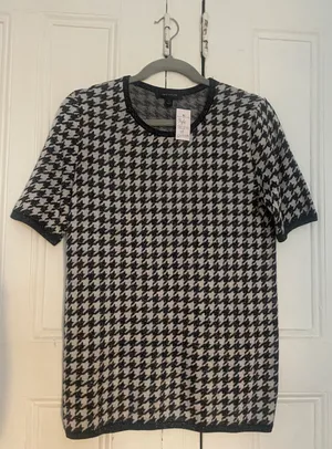 NWT Sparkle Houndstooth Top Size M thumbnail 1