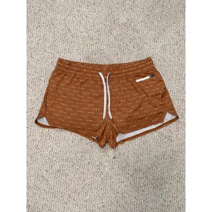 Vuori Clementine Brown Arrow Print Running Shorts Drawstring Lined XL Gorpcore thumbnail 11