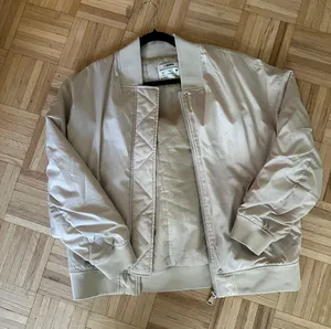 Nylon Bomber Jacket Tan Size M thumbnail 1