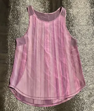Womens sz4 Lululemon Sculpt Tank II– Brushed Spray Dye White Purple Ink thumbnail 1