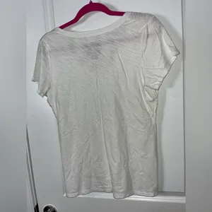 Patagonia Women’s White V-Neck Mesh Short Sleeve Basic Casual T-Shirt Size Large thumbnail 7
