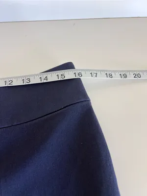 LOFT Women's Navy Julie Petite Curvy Pants Zipper‎ Fly Classic Stretch Business thumbnail 2