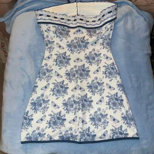 Coquette Floral Mini Strapless Dress thumbnail 6