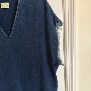Simon Miller Alawa Frayed Mini Denim Dress‎ Size 1 Small Boho Designer thumbnail 3