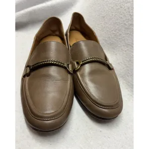 Patricia Nash Fia Taupe Brown Leather Loafer Flat Shoes Size 9 / 39 M Old Money thumbnail 5