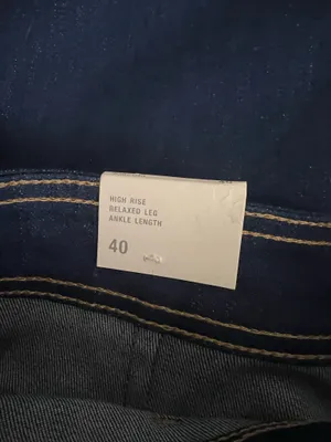 Zara Navy High Rise Jeans thumbnail 5