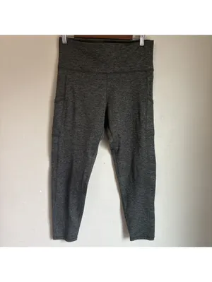 OFFLINE by Aerie The Hugger Hi-Rise Leggings Women XL Heathered Green Pockets thumbnail 2