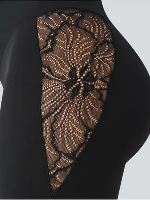 Halara 05HBB.- SoftlyZero™High Waisted Crossover Contrast Lace Pocket Yoga Leggings. XS thumbnail 4