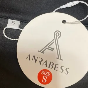 NEW Anrabess Womens Black Long Sleeve V Neck Collared Polo Sweatshirt Top Size S thumbnail 3