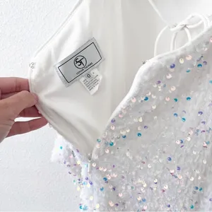 Sophia Thomas White Sequin Open Back Cut Out Prom Bridal Glam Maxi Gown Dress thumbnail 12