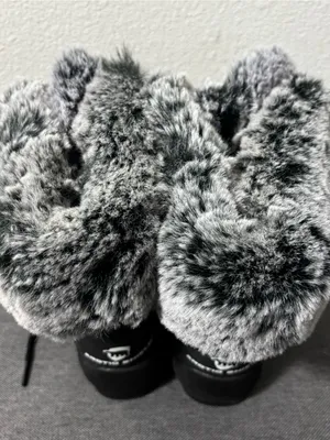 ArcticShield Waterproof Snow Boots Black Faux Fur Size 6 thumbnail 6