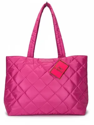 Juicy Couture Hot Pink‎ Quilted Tote Bag NWT Barbiecore Y2K Shoulder Bag thumbnail 1