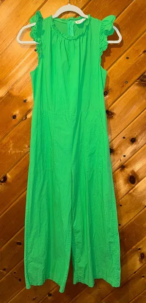 &Merci Kelly green wide leg jumpsuit thumbnail 1