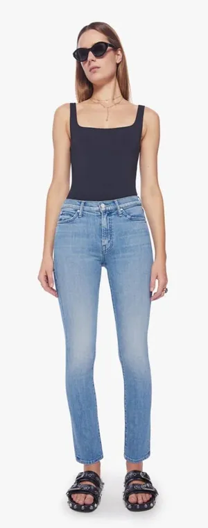 Mother rascal skimp slim straight jeans pink charming size 26 thumbnail 1