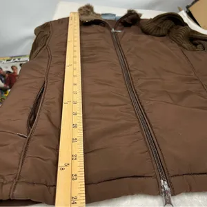 Ladies S Jane Ashley Jacket faux fur collar mixed media thumbnail 10