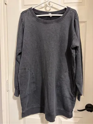 Anthropologie daily practice washed Black Tunic dress 1X thumbnail 3