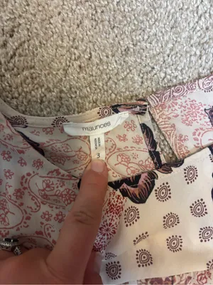 Maurices Pink Floral Patchwork Print Sleeveless Tank Top thumbnail 5