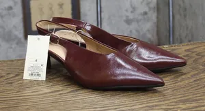 A New Day Womens Samantha Slingback Kitten Heels 94462861 Burgundy Red 6M thumbnail 1