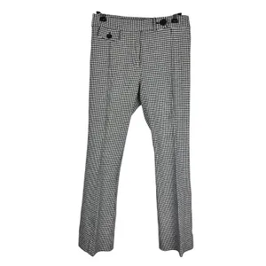 Derek Lam 10 Crosby Houndstooth Plaid Flare Work Trousers Size 0 thumbnail 2