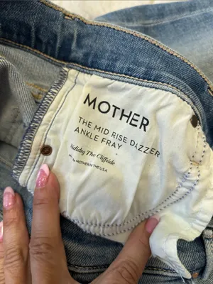 Mother The Mid Rise Dazzler Ankle Fray Riding The Cliffside thumbnail 11