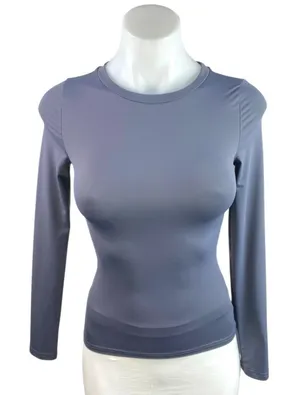 Princess Polly Women's Blue Long Sleeve Crew Neck Stretch T Shirt Tee Top Size 0 thumbnail 1