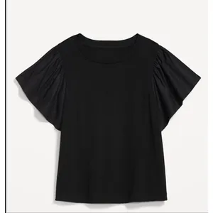 Old navy black flutter sleeve combo top size large thumbnail 2