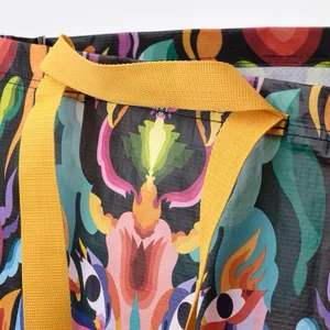 IKEA nwt ÖMSESIDIG Shopping bag, multicolor, 21 ¾x14 ½x14 ½ "/19 gallon tote thumbnail 3