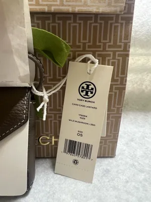 Tory Burch Brown Leather Card Case Lanyard NWT thumbnail 4