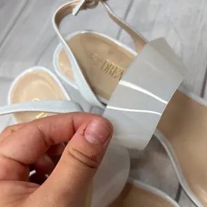 Dream Paris Heels White Slingback Open Toe Strappy Dress Sandals Shoes Size 7 thumbnail 6
