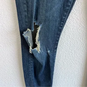 Mother‎ Jeans The Looker Jaded and Torn Distressed Skinny Blue Denim Mid Rise thumbnail 3