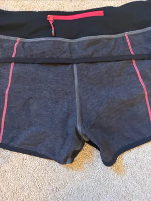 Lululemon Speed Up 2.5” Charcoal/Gray Coral Stitching Athletic Running Shorts thumbnail 6