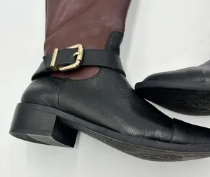 Vince Camuto Leisha Brown Black Leather 6.5 M 36.5 Knee High Riding Boots thumbnail 3