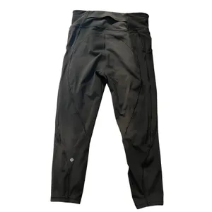 Lululemon Time To‎ Sweat Crop *23" Dark Olive Size 8 thumbnail 4