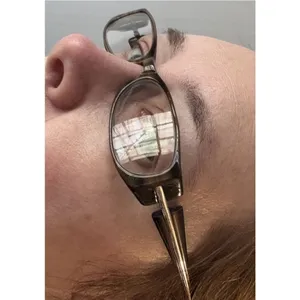 Baby Phat Y2K 90s Frames EYEGLASSES Glasses Brown & Silver Open Temple thumbnail 3