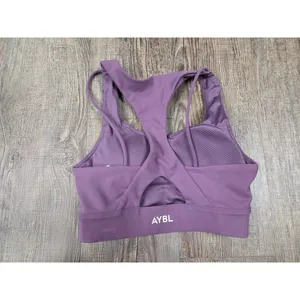 AYBL Purple Padded Racerback Stretch Sports Bra Size XS thumbnail 3