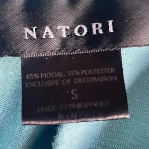 Națori Light Blue Soft Casual Loungewear Women’s Robe Tie Pockets SZ S # 1756 thumbnail 10