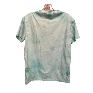 Polo Ralph Lauren TShirt Women's Logo‎ V Neck Size Small Tie Dye Turq/White thumbnail 4