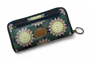 Fossil Wallet Floral Print Zip‎ Around Clutch Organizer thumbnail 1
