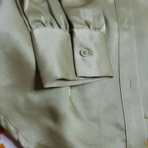 Miss Lola Satin Button Down Long Sleeve Blouse thumbnail 5