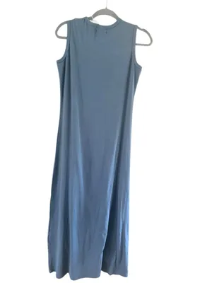 Women's ASCOLLECTION Blue Sleeveless Ribbed Maxi Dress S thumbnail 3