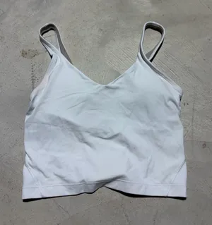 Lululemon align tank White V-Neck Cropped Tank Top 2 thumbnail 1