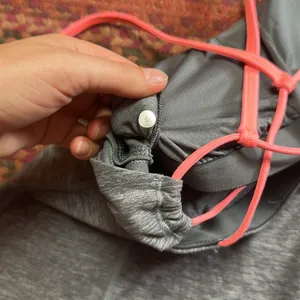 Lululemon Dancing Warrior Gray Strappy Yoga Tank Hot Pink Detail thumbnail 6