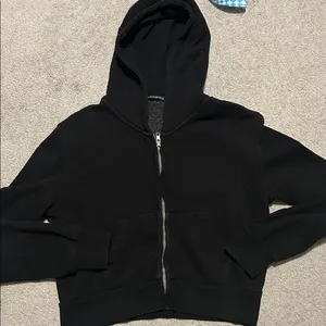 Brandy Melville cropped zipper hoodie thumbnail 1