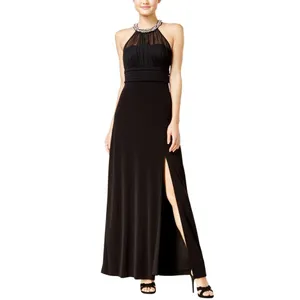 Speechless Juniors Embellished Ruched Cutout Gown Dress Black 3 thumbnail 6