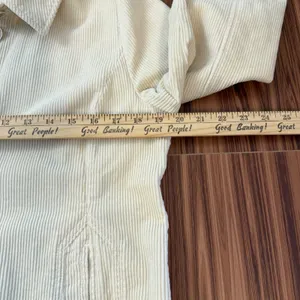 Cabi 4493 Scout Jacket Cream Corduroy Small‎ Workwear Chorecore Coastal Grandma thumbnail 4