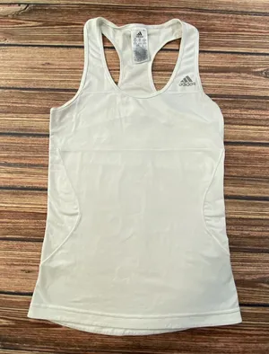 Adidas Tank Top Women's XS White Climalite Racerback Athletic Gym Shirt thumbnail 1