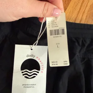 Daily Practice Anthropologie Skirt Black Large Athleisure Minimalist Casual thumbnail 2