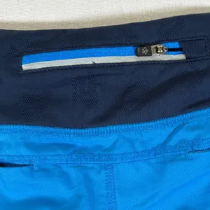 Rabbit Running Shorts Womens Large Blue Navy Pockets Built-in Liner USA Made thumbnail 6