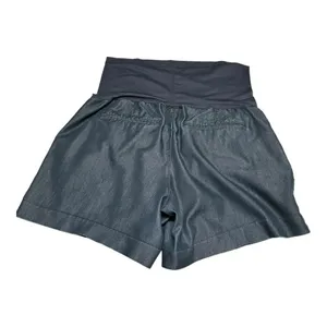 Liz Lange Maternity Womens Shorts Sz L Dark‎ Blue Chambray Soft Lightweight thumbnail 4